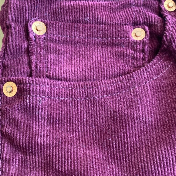 LEVIS Ribcage Straight Corduroy Pant High Rise Red Casual Stretch Minimal - Picture 9 of 11